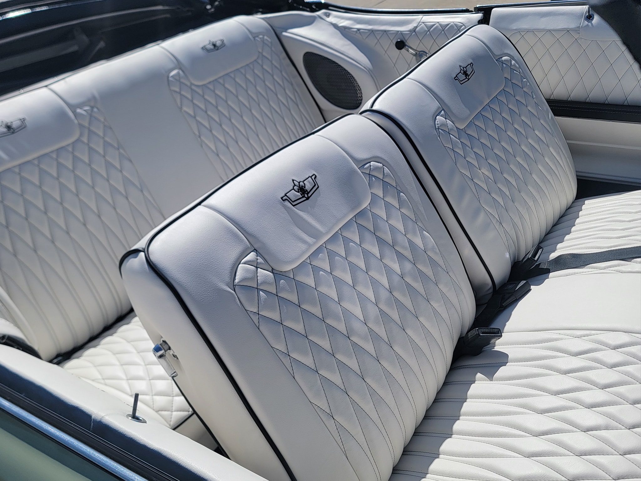 1975 Caprice custom white quilted seats