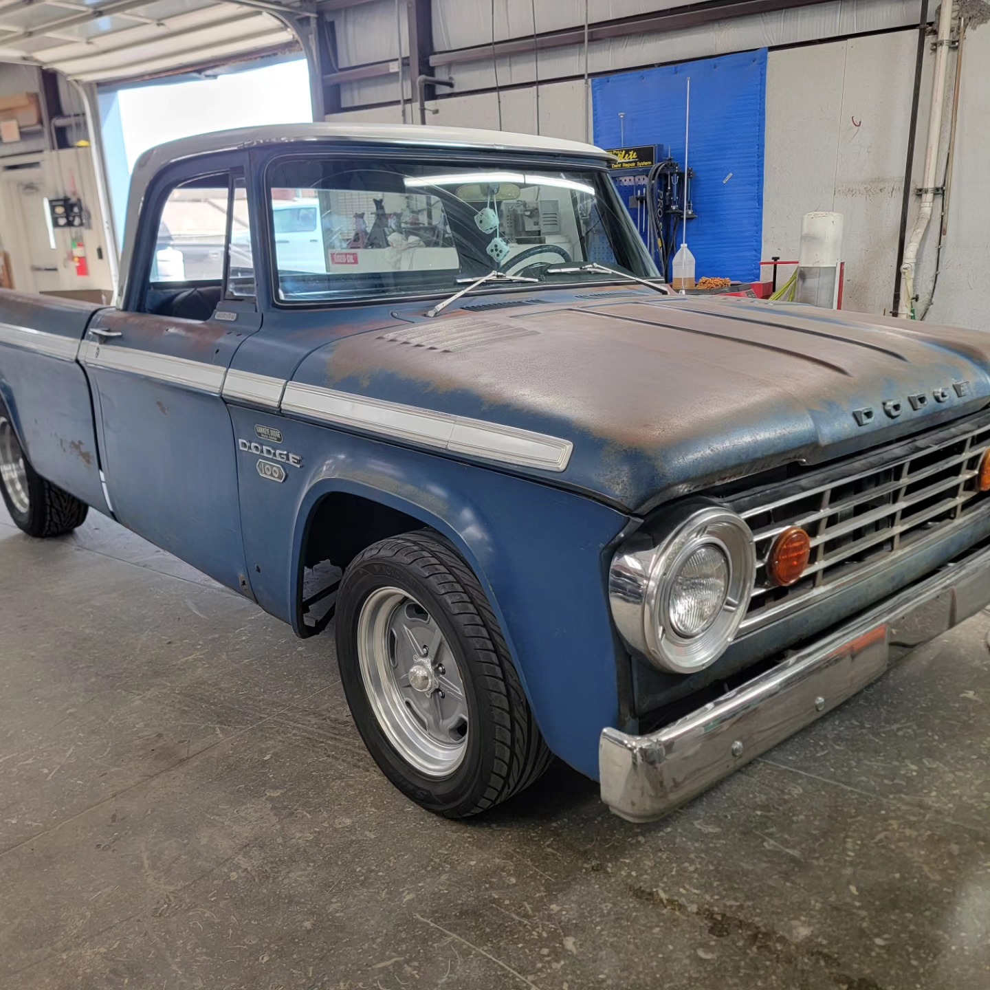 Old Dodge pickup interior restoration